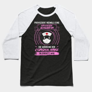 Corona Krankenschwester Baseball T-Shirt